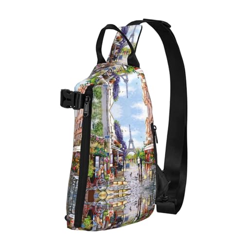 Sac à dos à bandoulière Tour Eiffel OdDdot pour homme et femme, taille unique