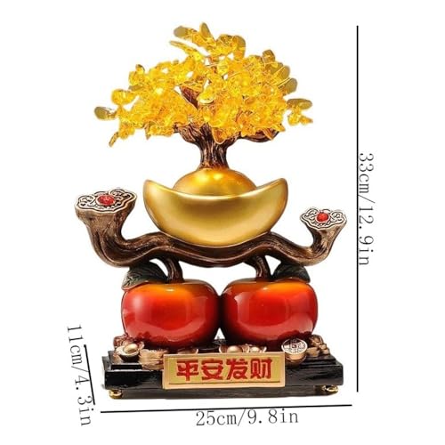 Árbol de Cristal del Dinero Feng Shui y Decoración Ruyi de Mesa 2
