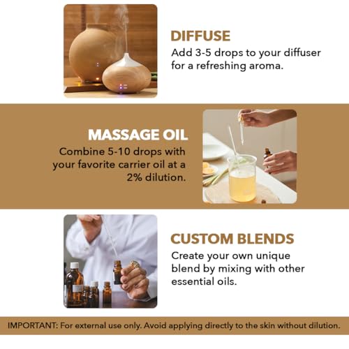Image of Majestic Pure Frankincense Essential Oil for Diffuser - 4 Fl Oz | 100% Pure and Natural - Essential Oils with Glass Dropper for Aromatherapy, Soap and Candle Making, Massage, Frankincense Oil