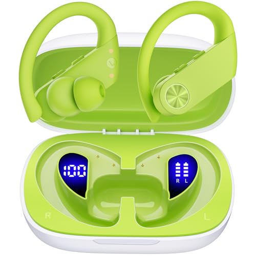 Pocbuds N35 Wireless Earbuds Bluetooth Headphones 110Hrs Playback Sports Ear Buds With 2200Mah Charging Case & Dual Power Display Over-Ear Stereo Bass Earphones cover