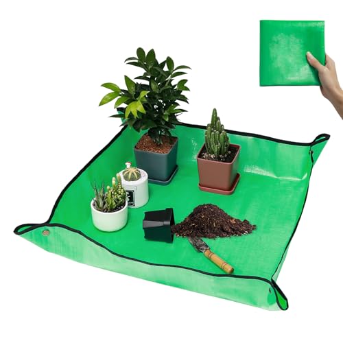 VinYankee Repotting Mat for Potting Soil Mess Control, 26.8' x 26.8' Waterproof Plant Potting Mat...