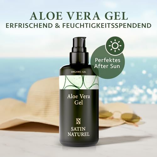After Sun Aloe Vera Gel von SatinNaturel – 200ml natürliche Pflege