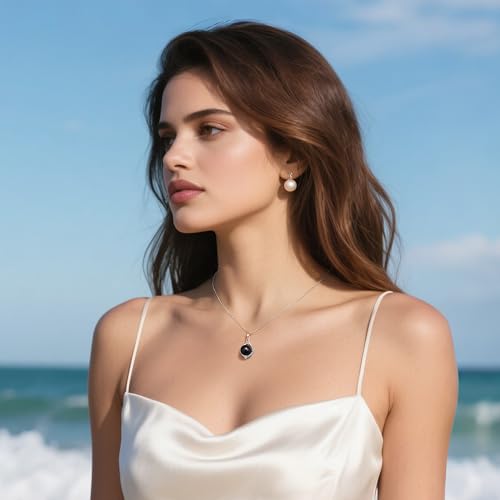 Iefil 10-11mm Tahitian Black Pearl, Anniversary Jewelry Gifts for Women Wife Mom Girlfriend Her, Mothers Day Gifts Christmas Valentines Day2