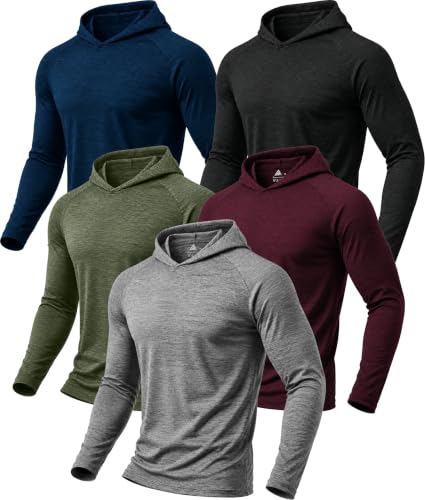 Image of Hoodies for Men UPF 50+ Sun Protection Fishing Shirts Long Sleeve Lightweight Rash Guard Shirt UV SPF Sweatshirt