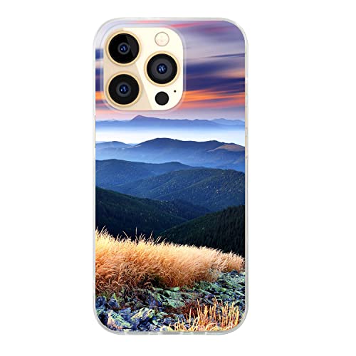 Coque iPhone 14 Pro antichoc étui silicone transparent motif nature - 3