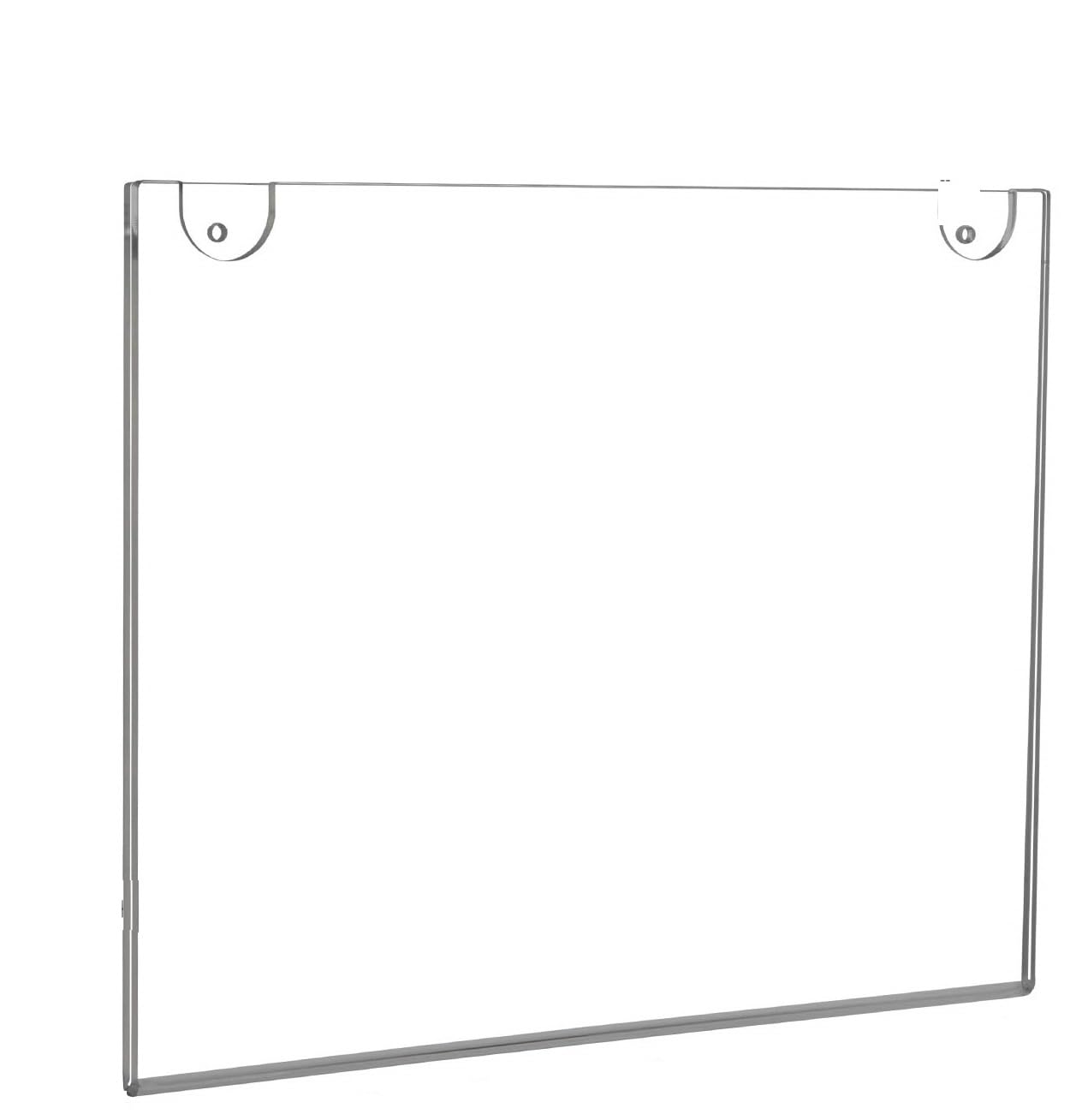 NIYANETAIL DIY 8.5 x 11 Inch Clear Acrylic Sign Holder | Wall-Mounted Plastic Picture Frame with 3M Tape Adhesive & Screws | Ideal for Office, Home, Store, Restaurant (Transparent, Pack of 1)