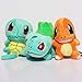 Ksydhwd Peluche 3 Pz/Set Eevee Figura Squirtle Bulbasaur Charmander Animali di Peluche Bambola di Peluche Gioco Anime Elfo Giocattoli per Bambini 13-15 Cm