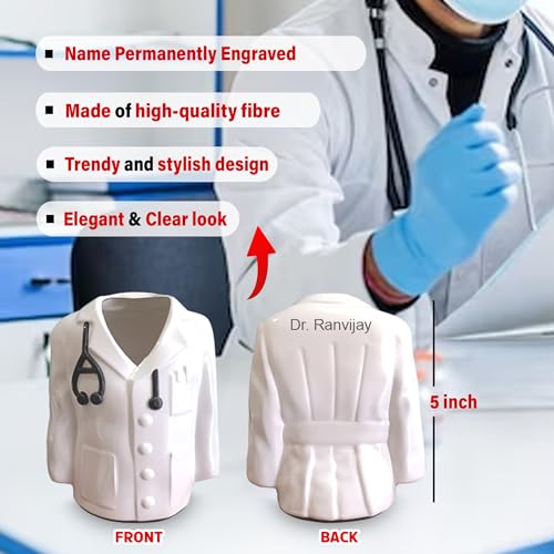 Image of SAVRI Personalized Doctor Gift Set | Custom Engraved Diary, Doctor Symbol Pen & Coat Pen Stand | Customized Medical Gift for Doctors, Surgeons, MR, MS | Graduation, Appreciation & Conference Gift