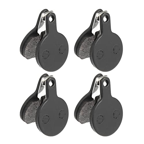 X AUTOHAUX 4 Pair Semi Metal Disc Bike Brake Pads with Spring Leaf for Tektro, Black