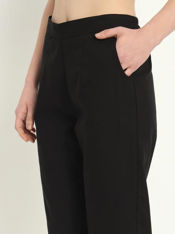 Image of Moirai Cotton Women Trouser Pants Regular Fit Casual Kurti Pants Daily Formal Office Use