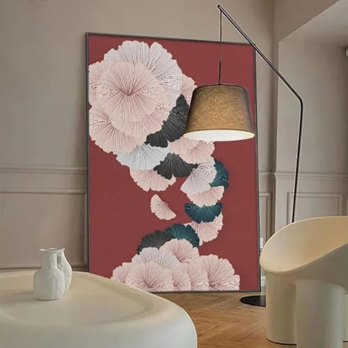 Affiches vintage texture rouge MAIMANG peinture abstraite 40x60cm