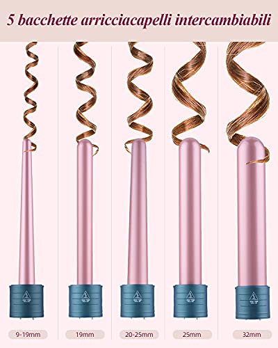 CkeyiN Ferro Arricciacapelli 5 in 1, Ferro Capelli...