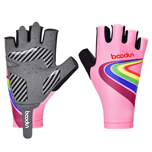 Half Finger Biking Gloves for Boys and Girls - Kids Children Sports Gloves
