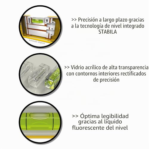 Nivel de aluminio Stabila 2291 instrumento de medición para carpintería 4