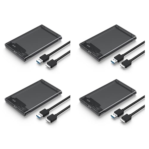 HuddyFee 4X n[h{bNXpO[HDDP[X 2.5C` HDD GN[W - USB 3.0 Type-C 3.1 Otn[hhCuP[X