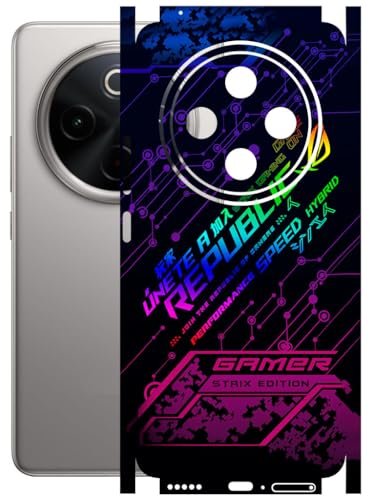 Image of AtOdds - Full Body Back Screen Guard Protector Film - Lamination Wrap Skin Sticker Compatible with VIVO T4 (5G) | Scratchproof Matte Finish (Gamer)