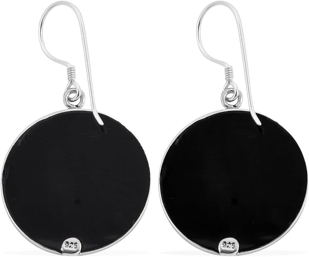 Abalone Shell Dangle Earrings for Women Sterling Silver 925 - Unique Vintage Beach Boho Earrings - Costume Jewelry Anniversary Birthday Christmas Gifts for Womens - Image 4