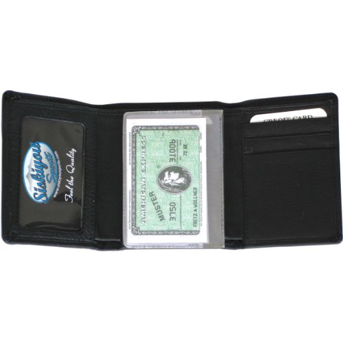 Siskiyou Howling Wolf Leather Tri-fold Wallet2