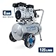 HYUNDAI Silent Kompressor SAC55752 | 24L Kessel, 8bar, ölfrei | 0.75kW / 1.0PS | Ansaugleistung 125 L/Min | Öl-Wasserabscheider | 59dB Luftkompressor leise, Flüster-Kompressor