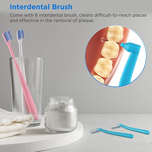 Fremouth V-Shaped Orthodontic Toothbursh For Braces, Soft Bristles, 6 Count #TOP2