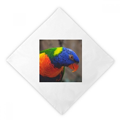 Servilletas de tela blancas de alta calidad con estampado de loro para mesa de cena, 2 pcs 2