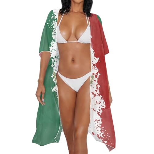 SEANATIVE Women's Cardigan Sheer Beach Cover Ups Open Kimono Batwing Sleeve Summer Bikini Cover Ups Loose Casual Resort Wear2