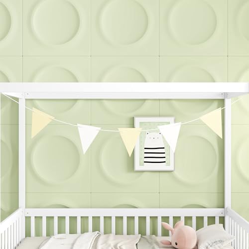 Image of Twin Size 4-Poster Canopy Floor Bed with Fence Guardrails, Modern Wooden Platform Bed Frame for Kids Teens Girls Boys, No Box Spring Needed, Easy Assembly (White-05)
