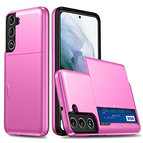 Housse portefeuille Samsung S21 Plus 5G, la solution antichoc avec porte-cartes rose