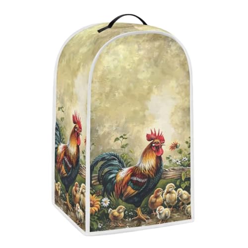 Image of Chicken Blender Dust Cover, Anti Fingerprint Polyester Stand Mixer or Coffee Maker Appliance Protector, Stain Resistant Blender Cover for Kitchen Appliance