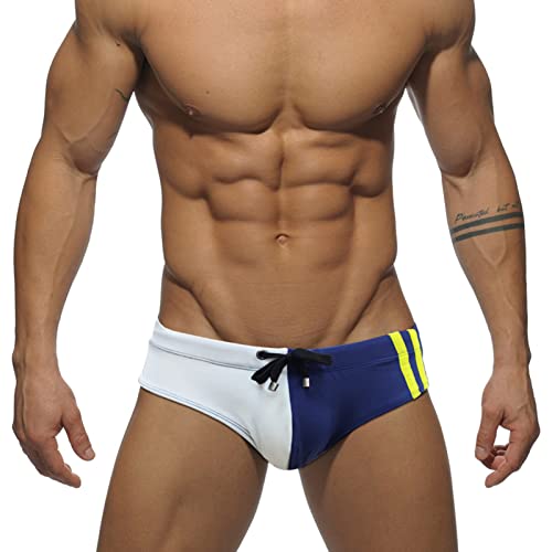 SEAUR Maillot de Bain Sexy pour Homme Taille Élastique Slip de Bain Bas de Bikini pour la Natation sans Couture Printemps Été - Style I - XL Cover