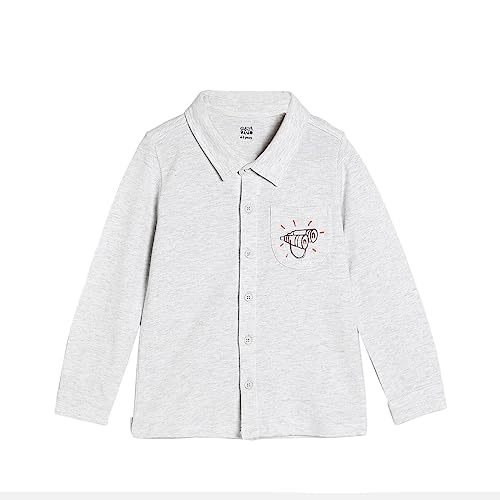 Image of miniklub Boys White Comfort Printed Casual Shirt