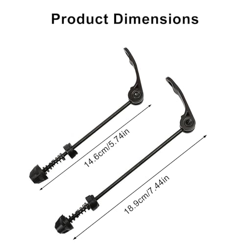 CM-UHNM 2 PCS Essieux De Vélo à Dégagement Rapide pour Vélo,Essieu Enfichable Dégagement Rapide Libération Set,Compatible avec VTT Et VéLo De Route – vue 2