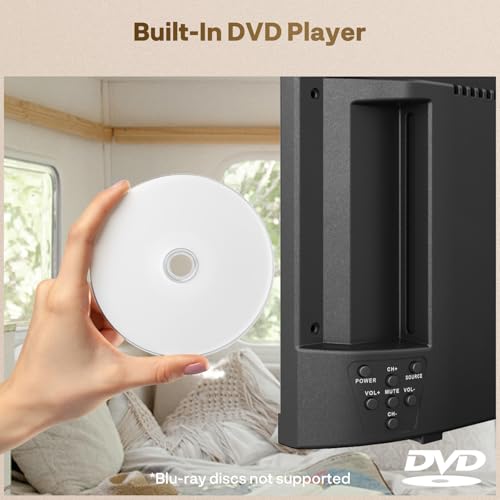 SYLVOX RV TV, 12V QLED TV with DVD Player Built-in, 32 Inch Smart Television for Camper, 12 Volt DC Power Low Energy Consumption, HD 1080P, Bezel Less Design by SYLVOX - Image 4