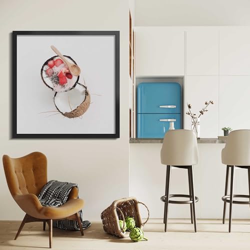 LaVie Home 30x30 Picture Frame for Wall Display, 30x30 Black Photo Frame with HD Plexiglas, 30 x 30 Diamond Painting Frame 1 Pack, Display Frame for Vertical or Horizontal, Classic Collection