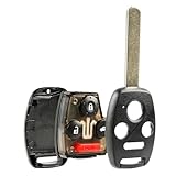 Key Fob Keyless Entry Remote Shell Case & Pad fits Honda Accord & CR-V 2003 2004 2005 2006 2007 (OUCG8D-380H-A)