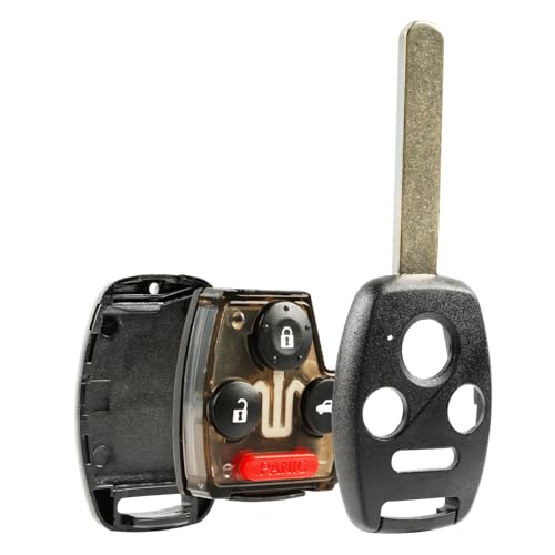 Key Fob Keyless Entry Remote Shell Case & Pad fits Honda Accord & CR-V 2003 2004 2005 2006 2007 (OUCG8D-380H-A)