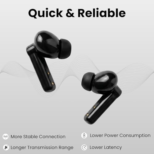 Image of Futopia Wireless Nothing Ear Earpods with Charging Case | Bluetooth 5.4 Earbuds, 11mm Drivers, Type-C Fast Charging, HD Sound & 3-4H Playtime (FGTWSNOEAR)-Black