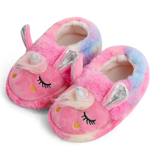 MASOCIO Hausschuhe Kinder Mädchen Plüsch Puschen Winter Warm...