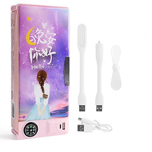 HRXS Estuche De Lápices De Carga USB Multifuncional Cover