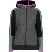CMP - Giacca da donna in Wooltech con cappuccio fisso, Mineral, 44