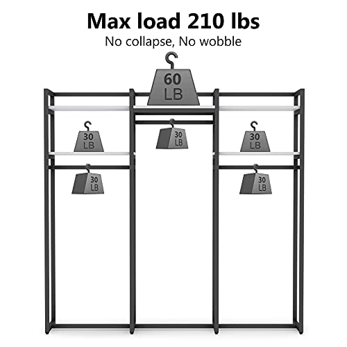 Tribesigns Freestanding Closet Organizer, 75 Inch Clothing Rack With Shelves, Heavy Duty Garment Rack Wardrobe Closet With Hanging Rods #TOP5