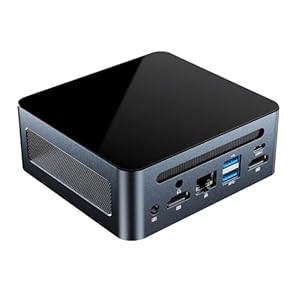 MN55 Mini PC AMD Ryzen 5 5500U(6C/12T, up to 4.0 GHz), Mini Desktop Computer 16GB DDR4-3200M RAM 512GB PCIe SSD, Small Micro Desktop PC Support Wifi6 / BT5.2 / Dual HD, Type-C, USB3.0