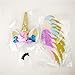 JANOU Unicorn Cake Topper Set Gold Glitter Unicorn Horn Flower Eyelashes with Colorful Wings Cake Decoration for Birthday Wedding Christmas Party Suppliers