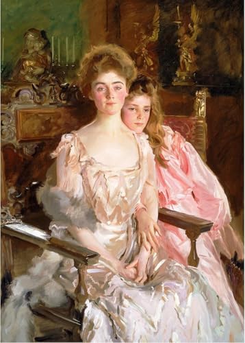 �i38×26cm�jCHengQiSM ���� �ؐ��p�Y�� 300�s�[�X John Singer Sargent �E Mrs Fiske Warren and her Daughter Rachel ���� �p�Y�� �G�� �y�C���e�B���O ������� �C���e���A �v