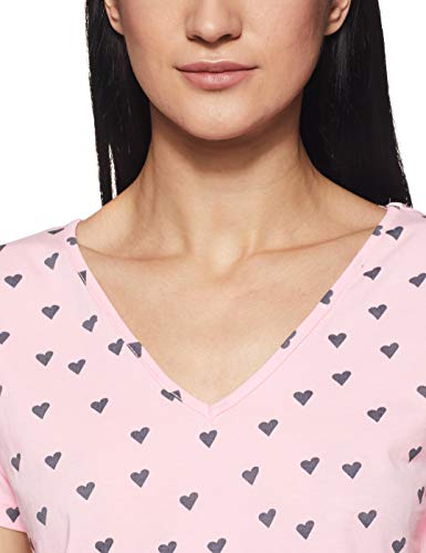 Image of A.T.U.N. (ALL THINGS UBER NICE) Women's Cotton Relaxed Fit Sleepwear Set | Tees with Shorts Set