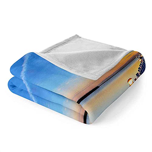 Couverture flanelle paysage lac 3D microfibre haute densité - 7