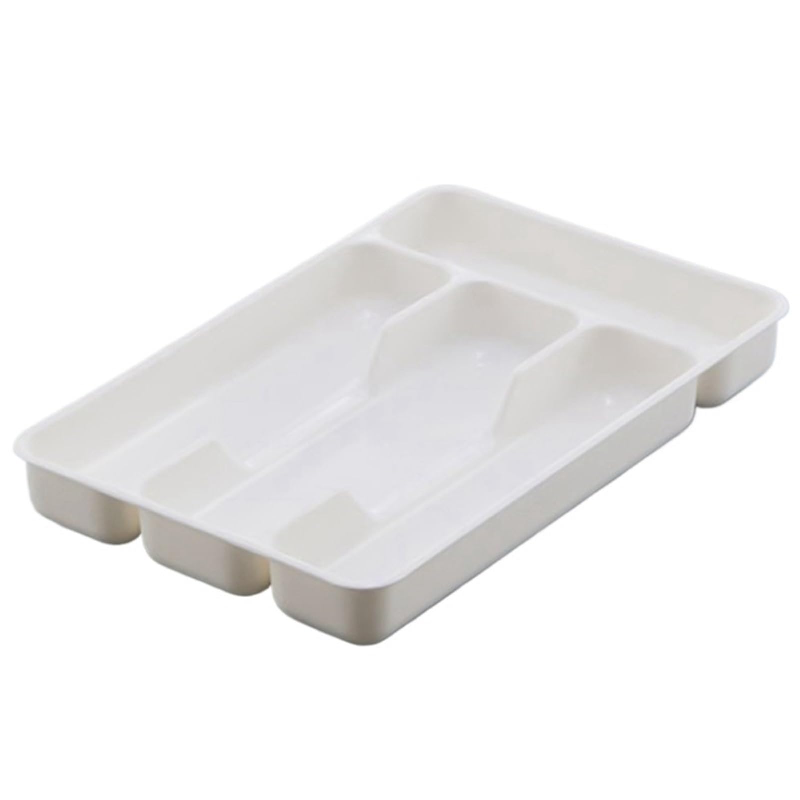 WDSBZNB Cutlery Tray Cutlery Organizer Box Kitchen Drawer Separation Finishing Storage PP Spoon Knife Tray(White)