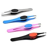 Professional Slanted Grippy Eyebrow Tweezers Hair Beauty Tweezer Gripped by G.S Online Store