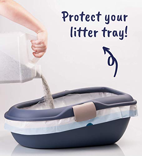 Pettiny 20 Cat Litter Box Liners With Drawstrings Scratch Resistant Cat Litter Bags For Medium And Large Litter Trays #TOP3