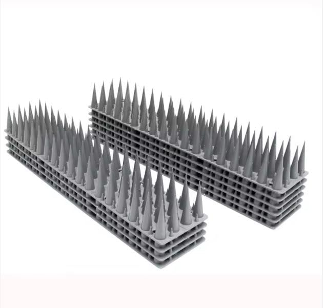 Pigeon Spikes - (Grey, Pack of 5) Deter Pigeons, Cats, Monkeys, Crows, Kabootars - Protect AC, Balcony, Windows - Easy Install, Weatherproof - Home Defense Solution (Grey, 5)-image-11
